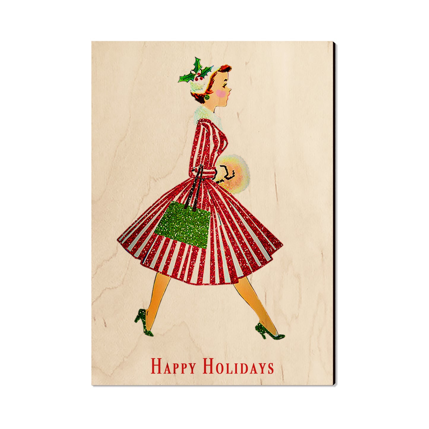Retro Holiday Lady - Holiday - Classic Edge