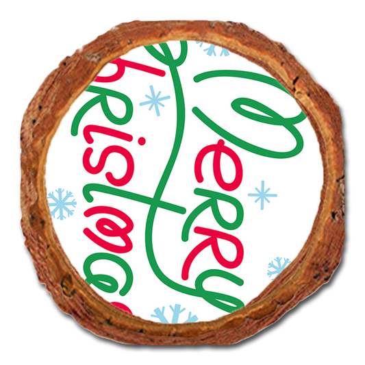 Coaster: Live Edge - Red & Green Christmas (Pack of 5)