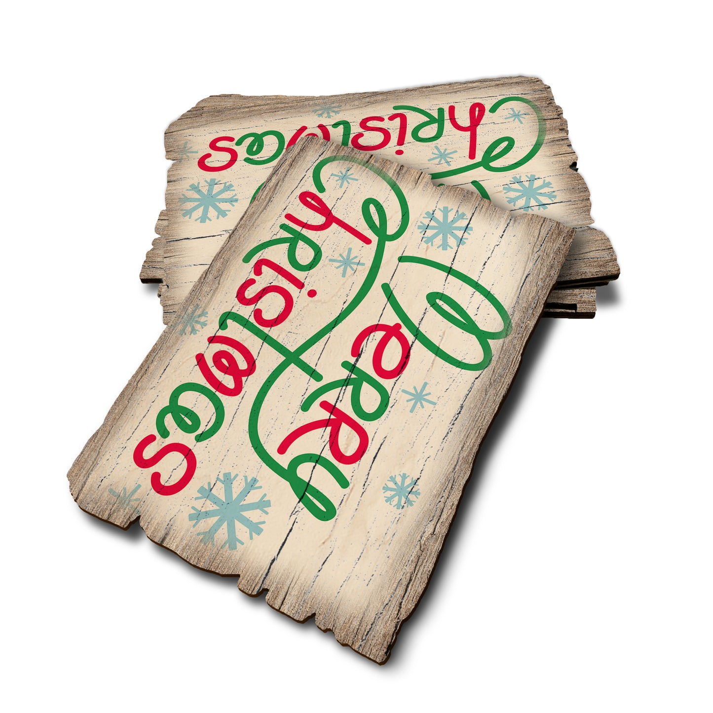 Red And Green Christmas - Weathered Edge Rustic Edge Postcard (5pk // $2.80ea)