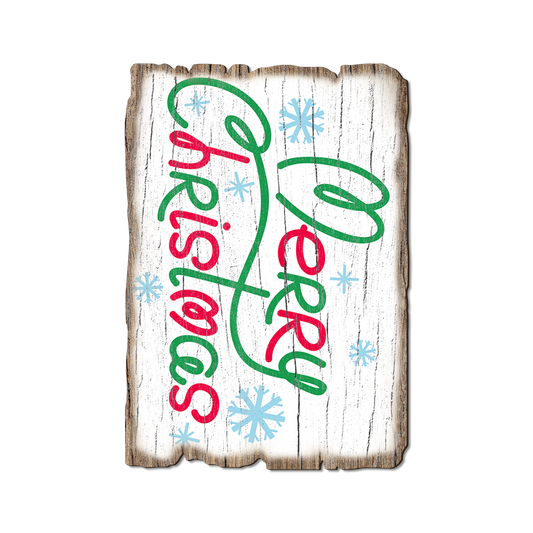 Greeting Card: Weathered Edge - Red & Green Christmas
