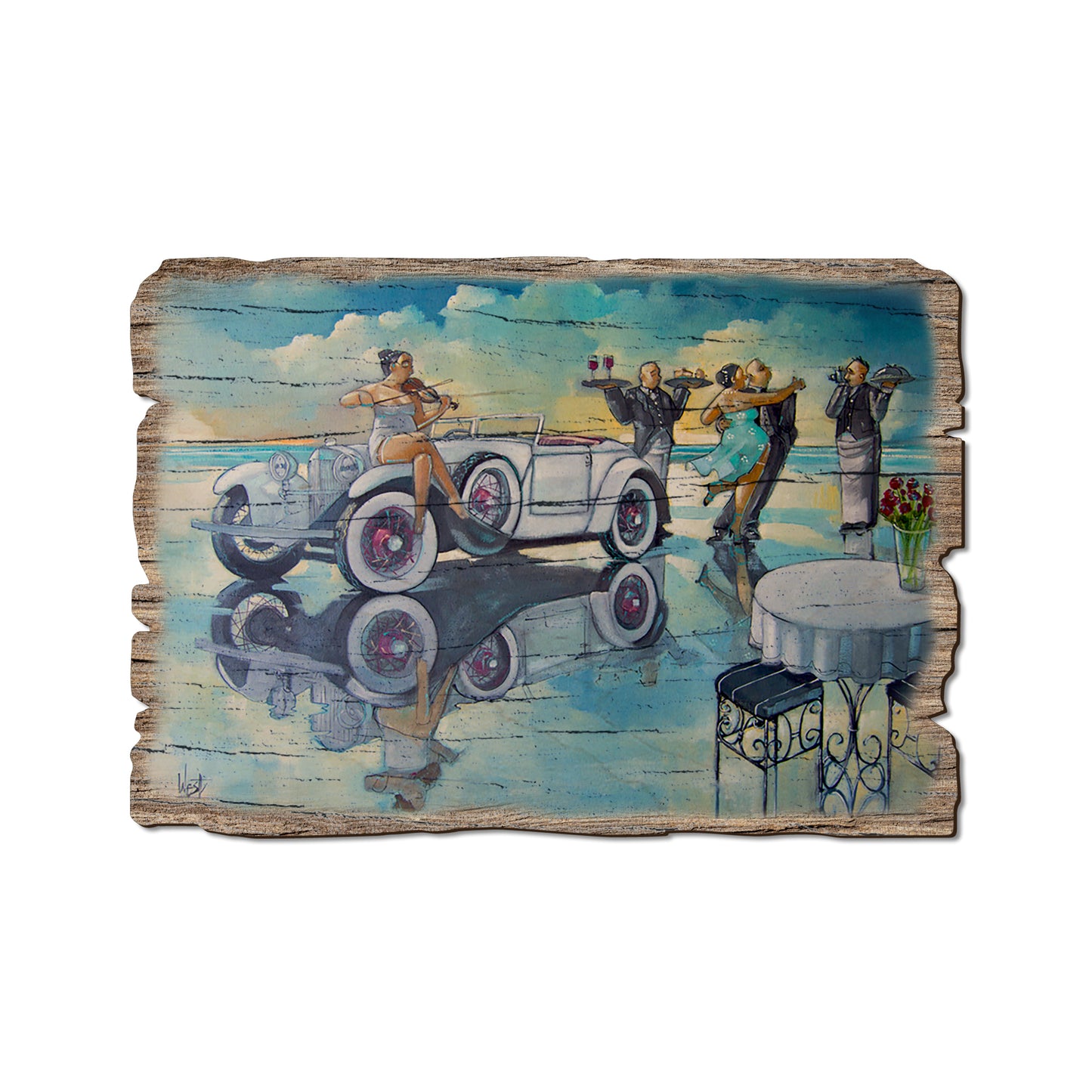 West's Beach Party - Rustic Edge Postcards & Magnets Rustic Edge Postcard (5pk // $2.80ea)
