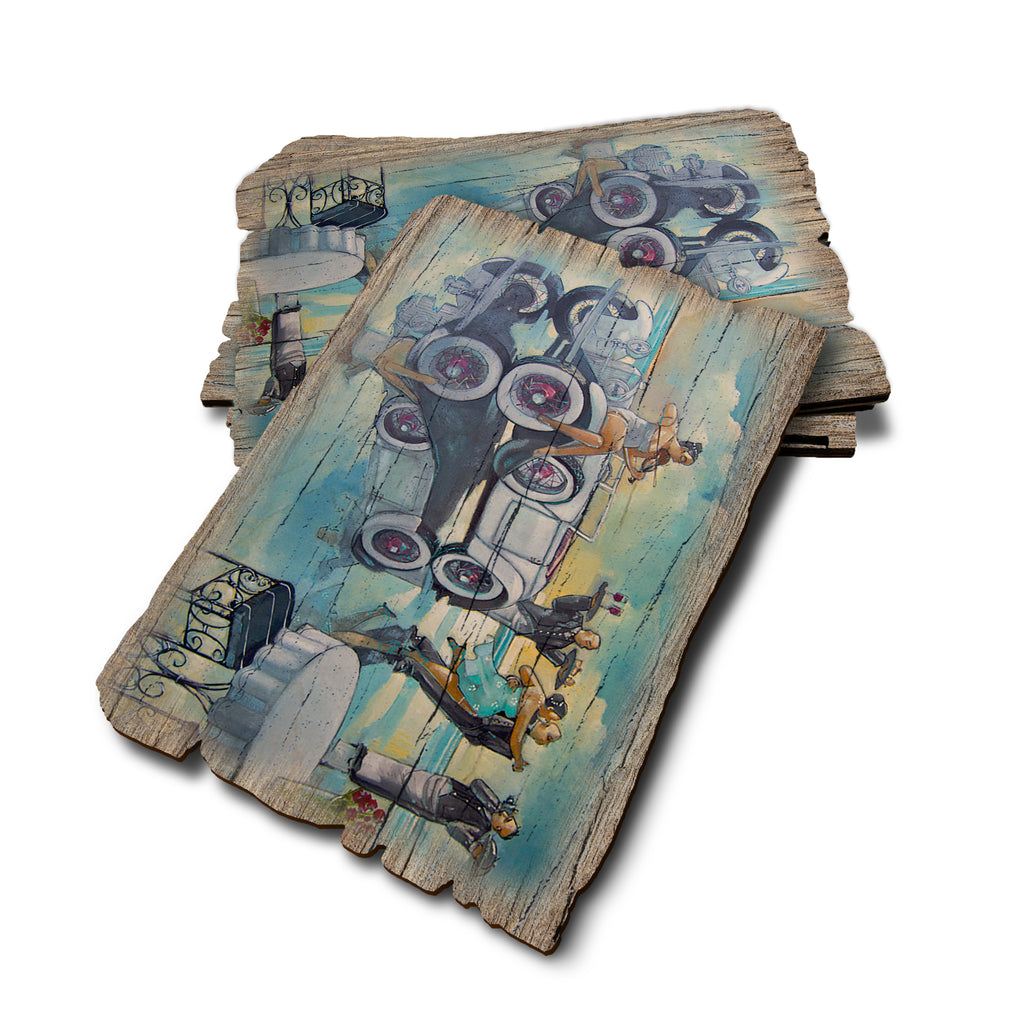 West's Beach Party - Weathered Edge Rustic Edge Postcard (5pk // $2.80ea)