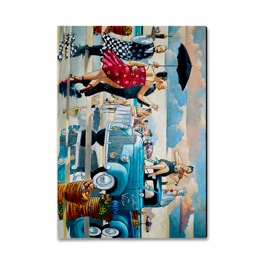 Greeting Card: Classic Edge - West's Café Da Vinci