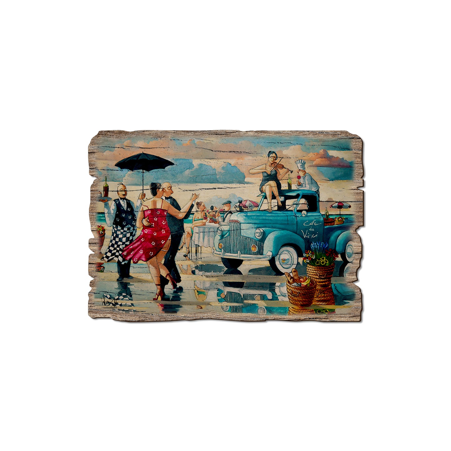 West's Cafe_ Da Vinci - Rustic Edge Postcards & Magnets Rustic Edge Magnet (5pk // $2.80ea)
