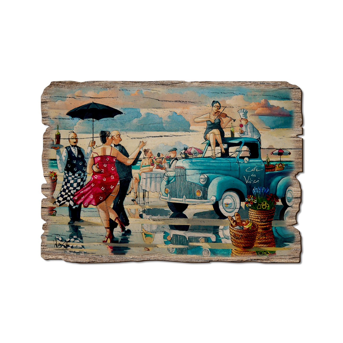 West's Cafe_ Da Vinci - Rustic Edge Postcards & Magnets Rustic Edge Postcard (5pk // $2.80ea)