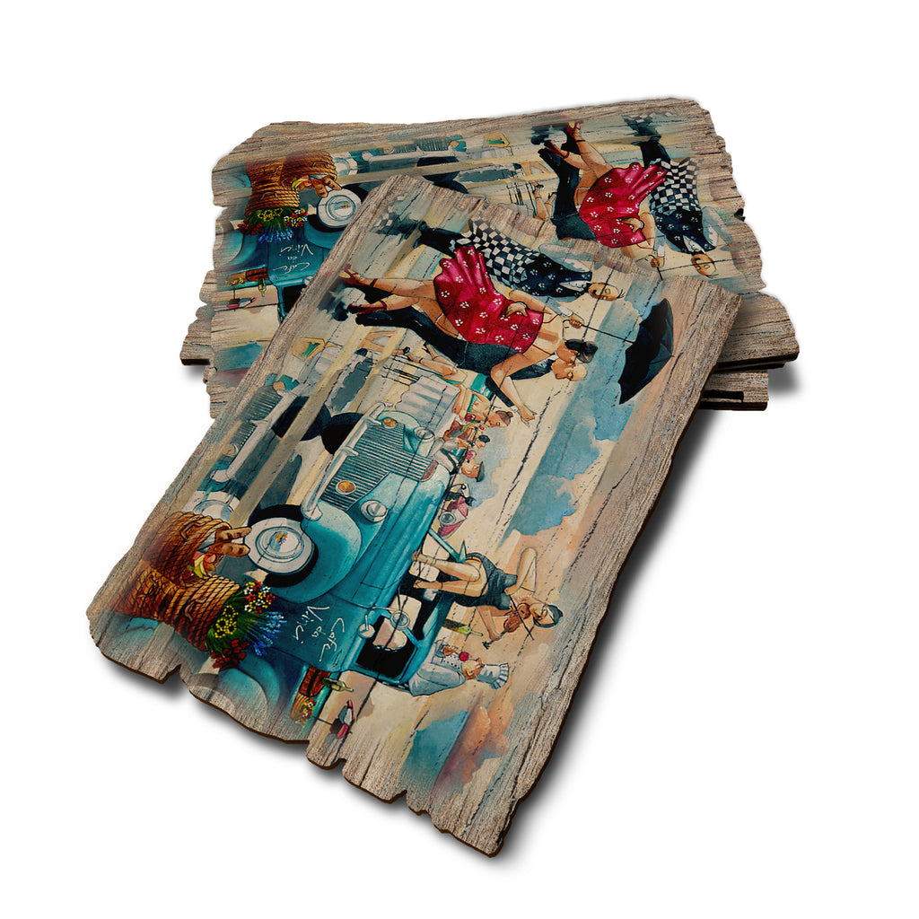 West's Cafe Da Vinci - Weathered Edge Rustic Edge Postcard (5pk // $2.80ea)