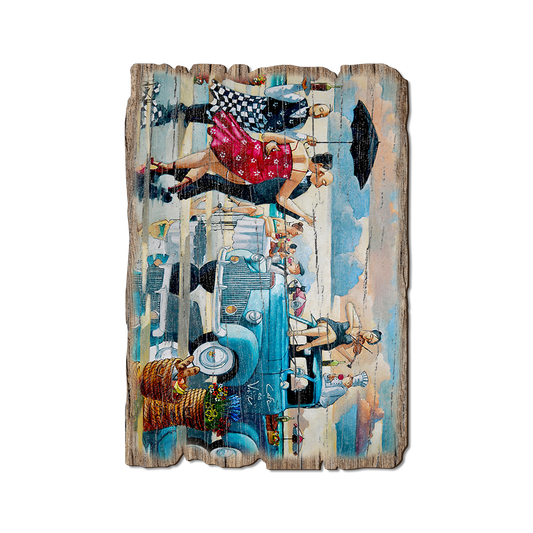 Greeting Card: Weathered Edge - West's Café Da Vinci