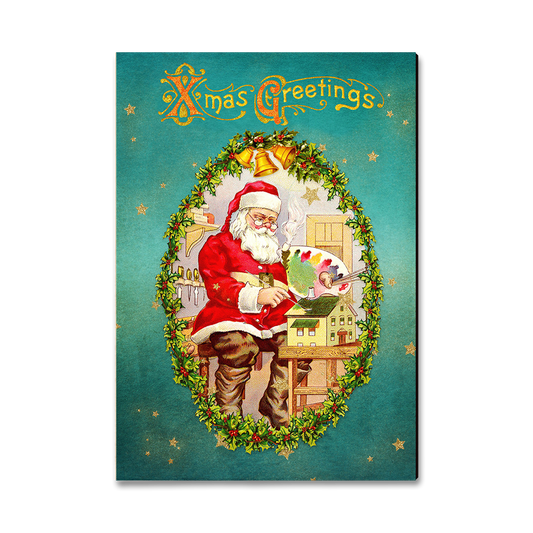 Magnet: Classic Edge - Santa Wreath