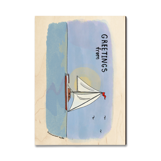 Greeting Card: Classic Edge - Summer Boating