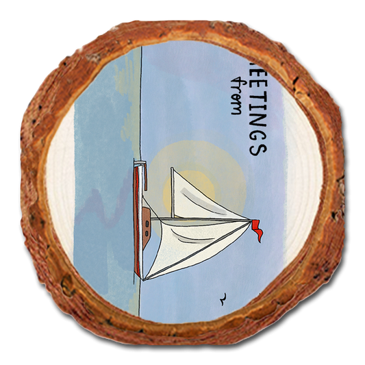 Coaster: Live Edge - Summer Boating (Pack of 5)