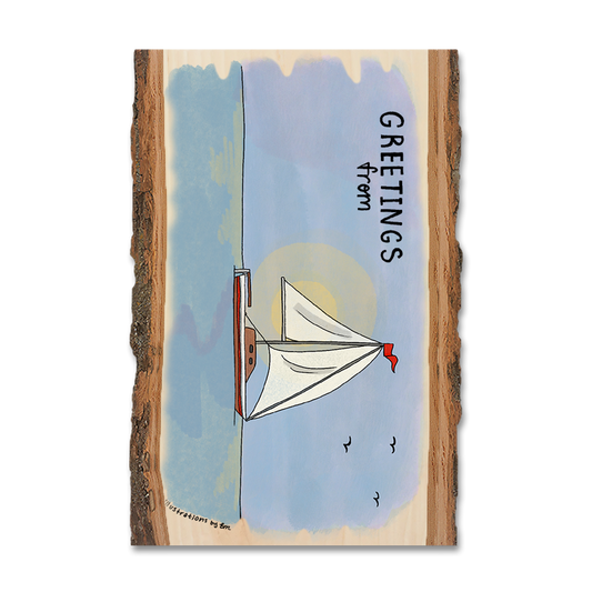 Greeting Card: Live Edge - Summer Boating