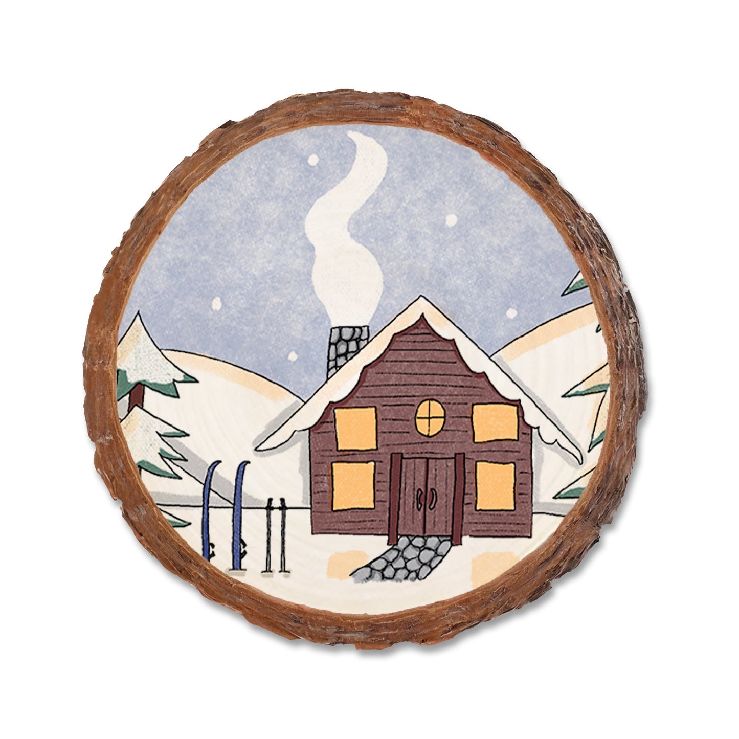 Snow Cabin - Live Edge Live Edge Coaster (5pk // $2.80ea)
