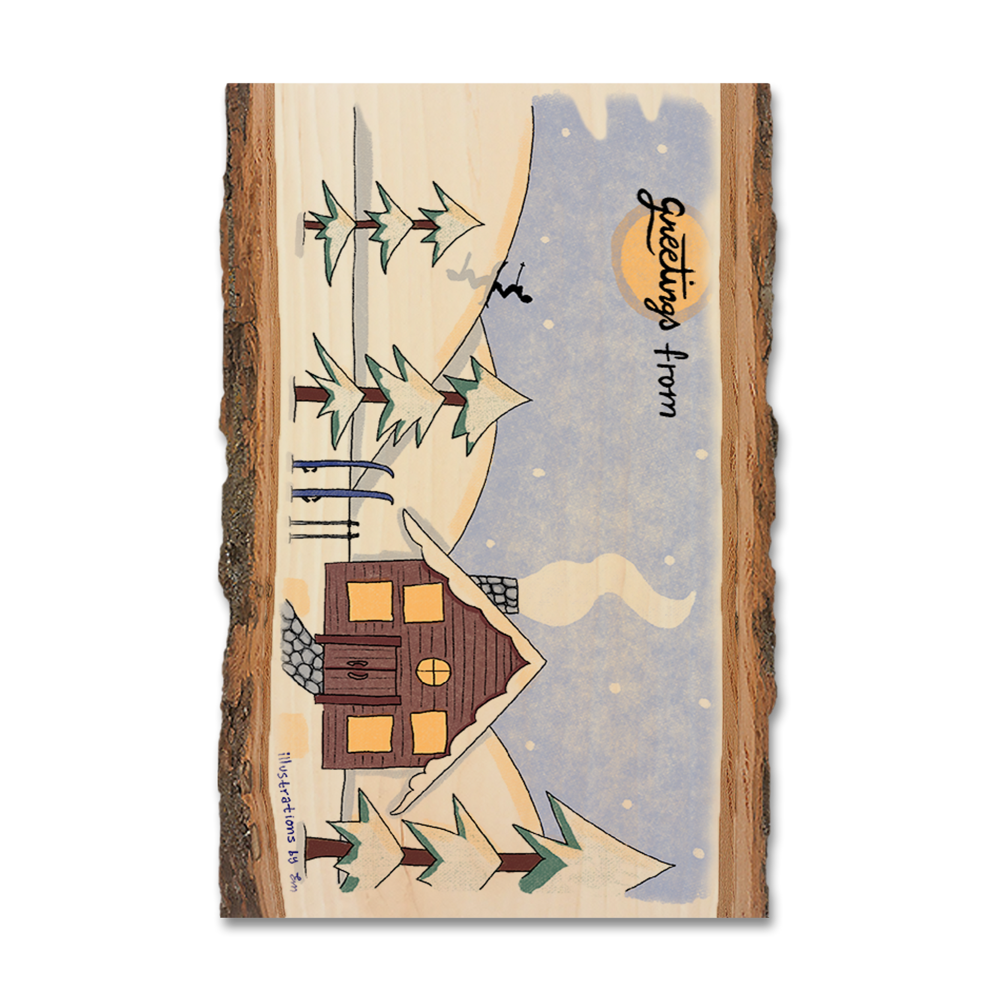 Ornament: Live Edge - Snow Cabin