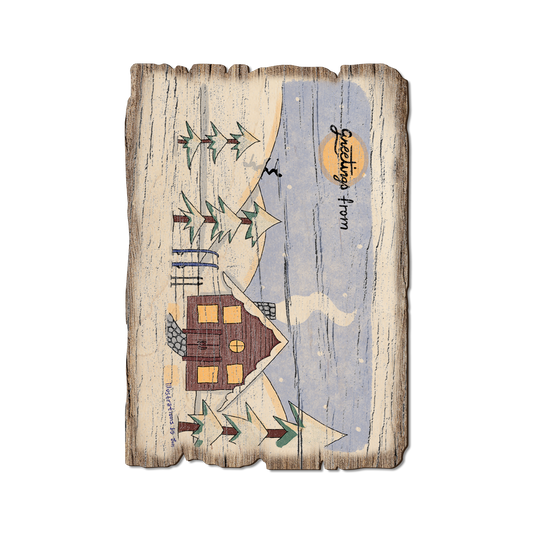 Greeting Card: Weathered Edge - Snow Cabin (Pack of 5)
