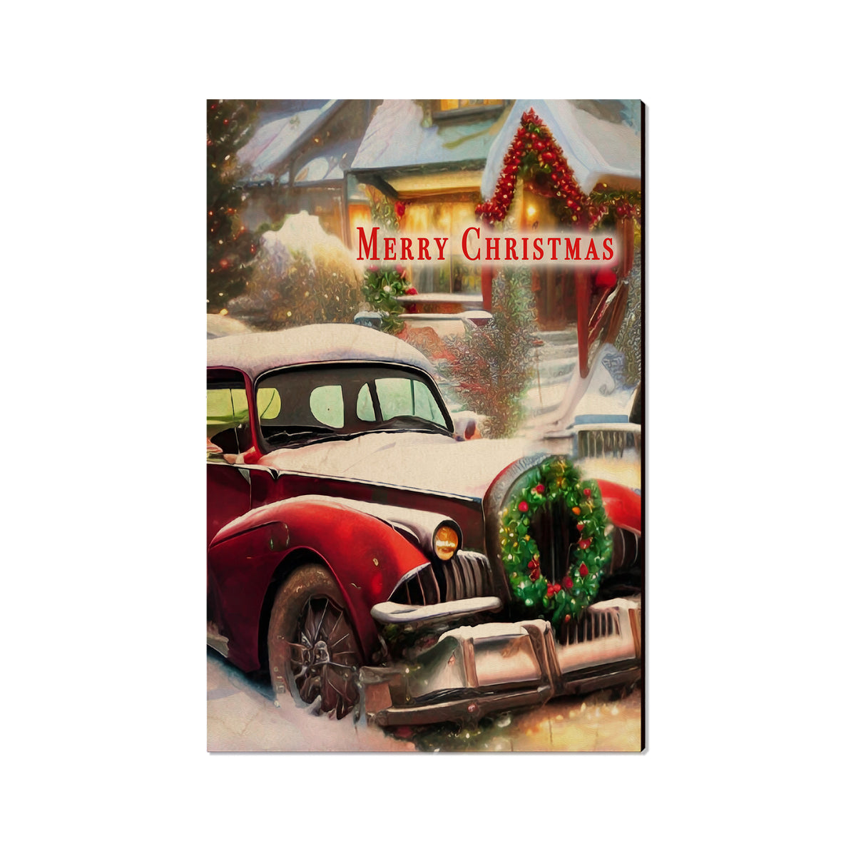 Snowy Car Wreath - Holiday - Classic Edge