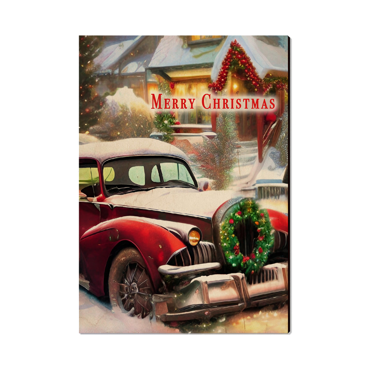 Snowy Car Wreath - Holiday - Classic Edge