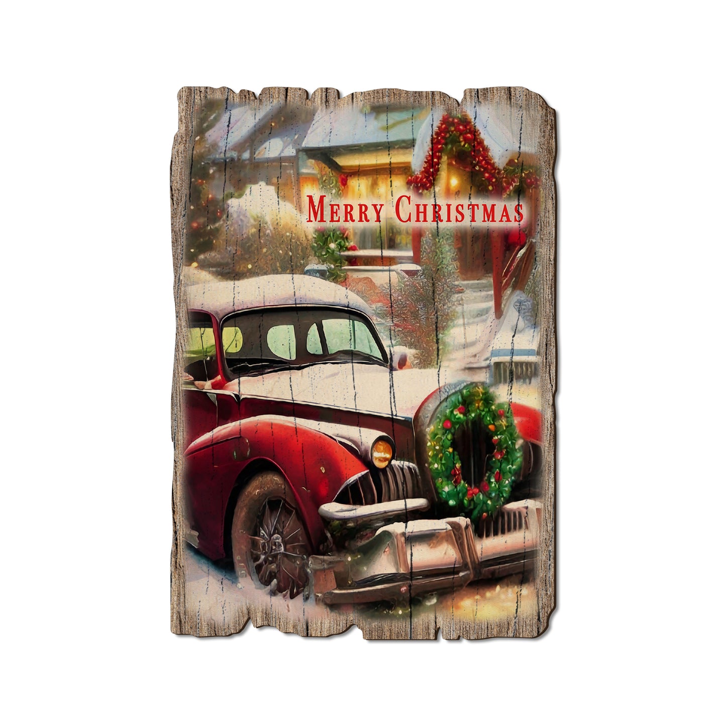 Snowy Car Wreath - Rustic Edge Postcards & Magnets Rustic Edge Postcard (5pk // $2.80ea)