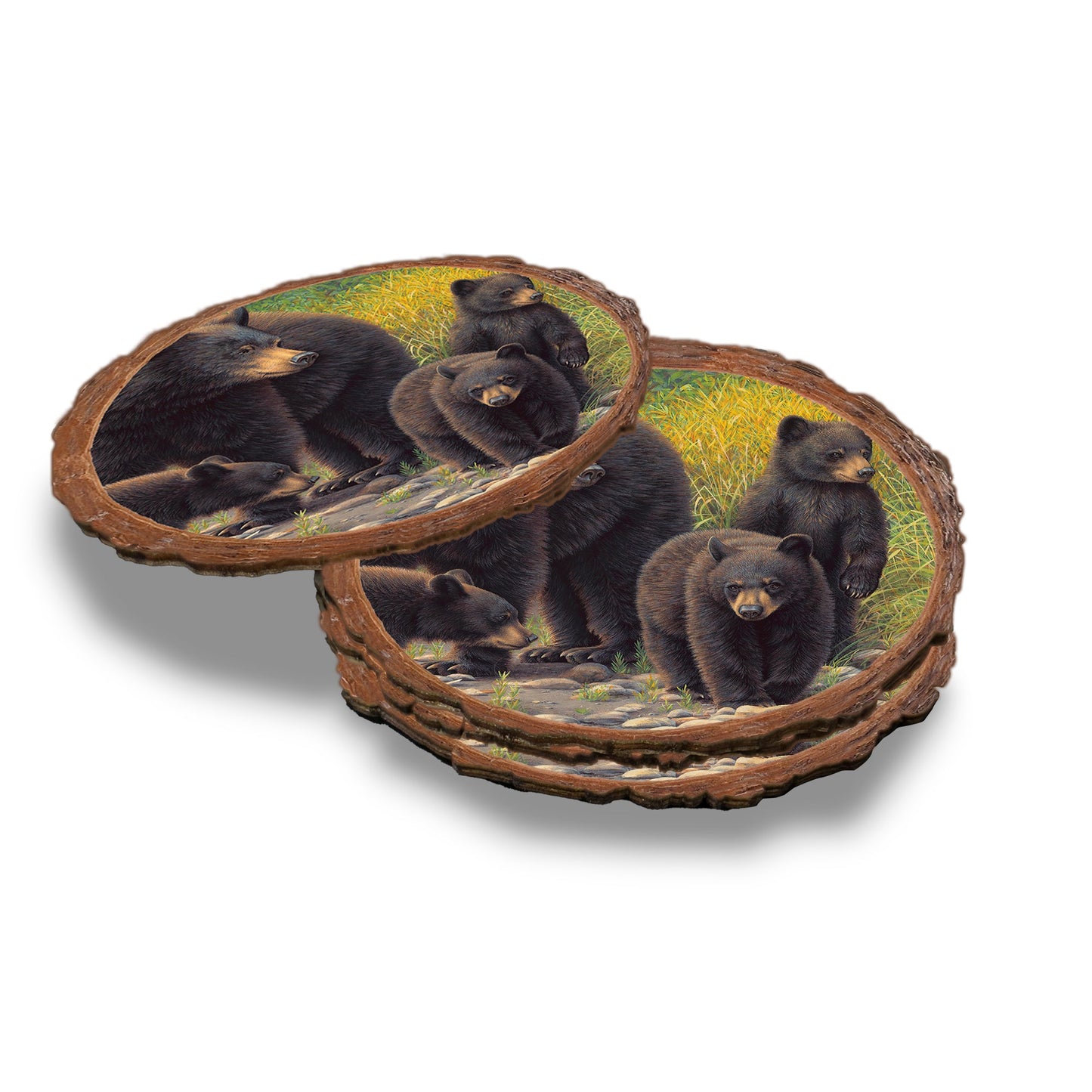 Gould's Family Outing - Live Edge Live Edge Coaster (5pk // $2.80ea)