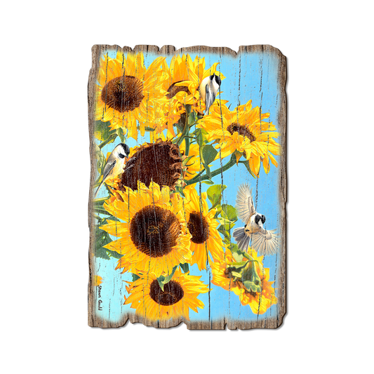 Greeting Card: Weathered Edge - Gould's Sun Chicks