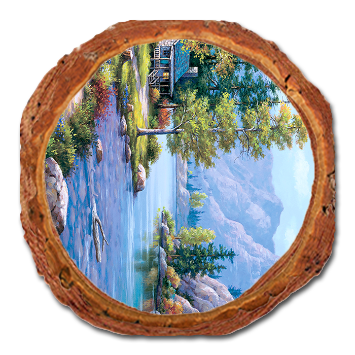 Coaster: Live Edge - Kim's Autumn River