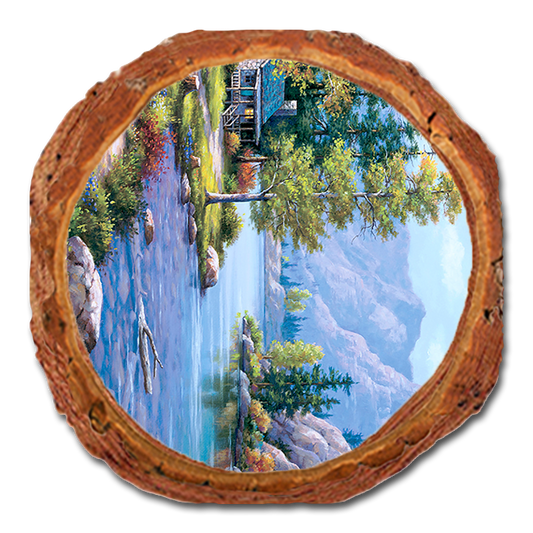Coaster: Live Edge - Kim's Autumn River