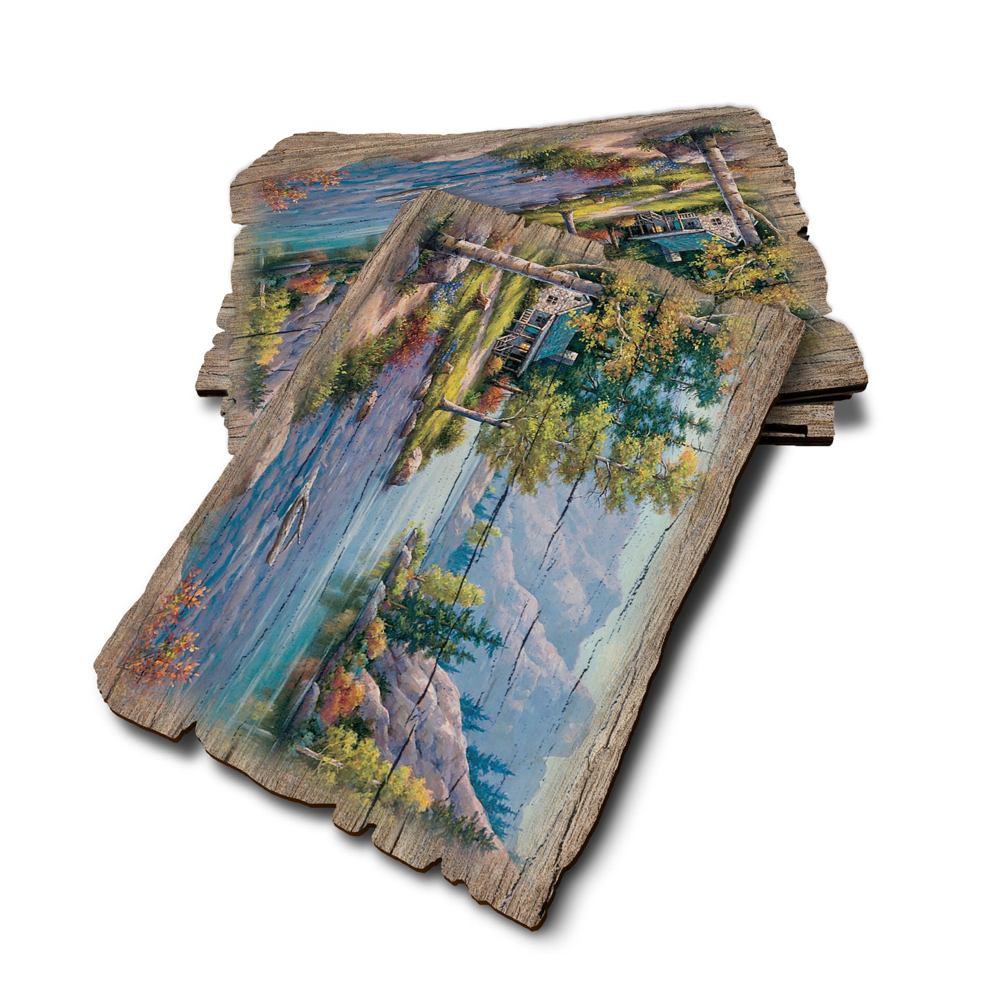 Kim's Autumn River - Weathered Edge Rustic Edge Postcard (5pk // $2.80ea)