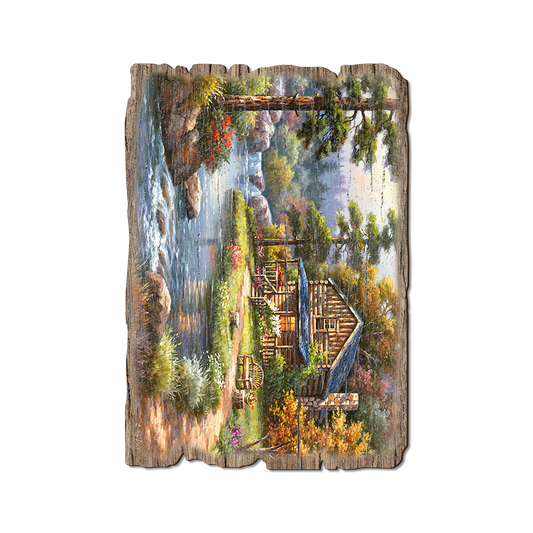 Greeting Card: Weathered Edge - Kim's Cool Water