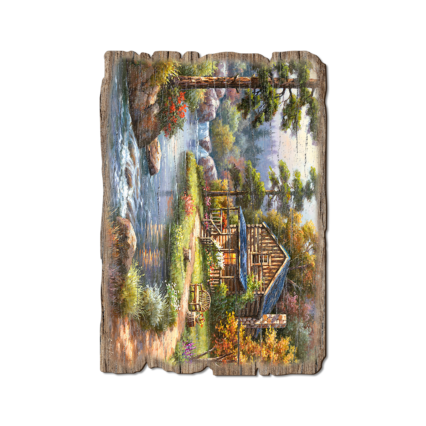 Ornament: Weathered Edge - Kim's Cool Water