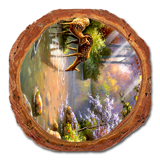 Coaster: Live Edge - Kim's Deer In Stream
