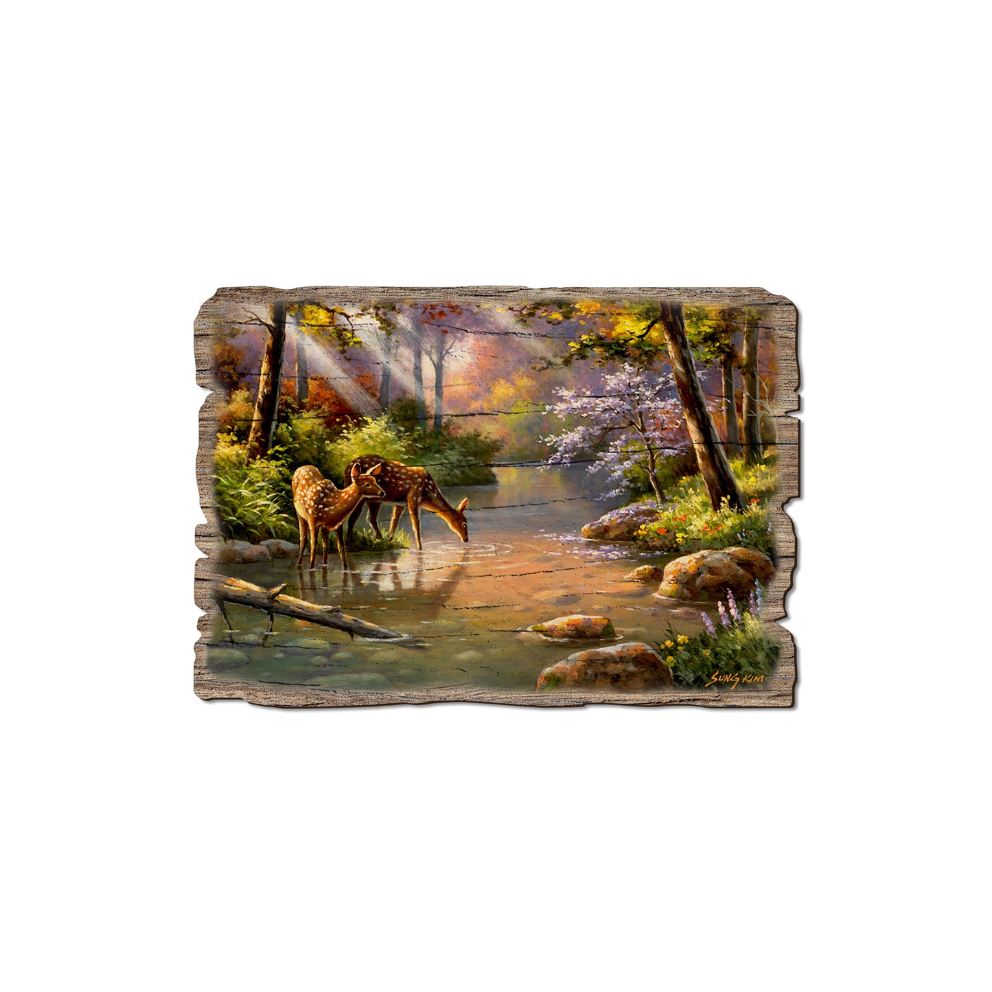 Kim's Deer In Stream - Rustic Edge Postcards & Magnets Rustic Edge Magnet (5pk // $2.80ea)
