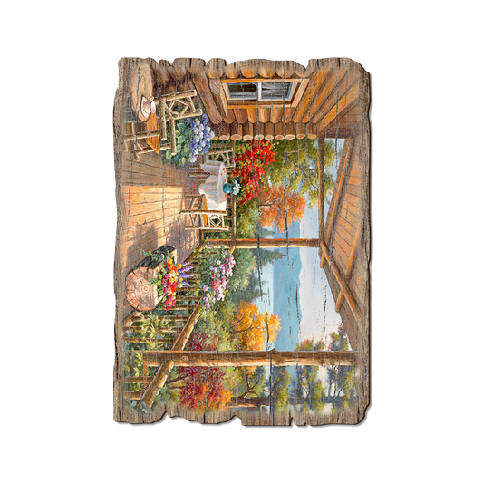 Greeting Card: Weathered Edge - Kim's Summer Deck