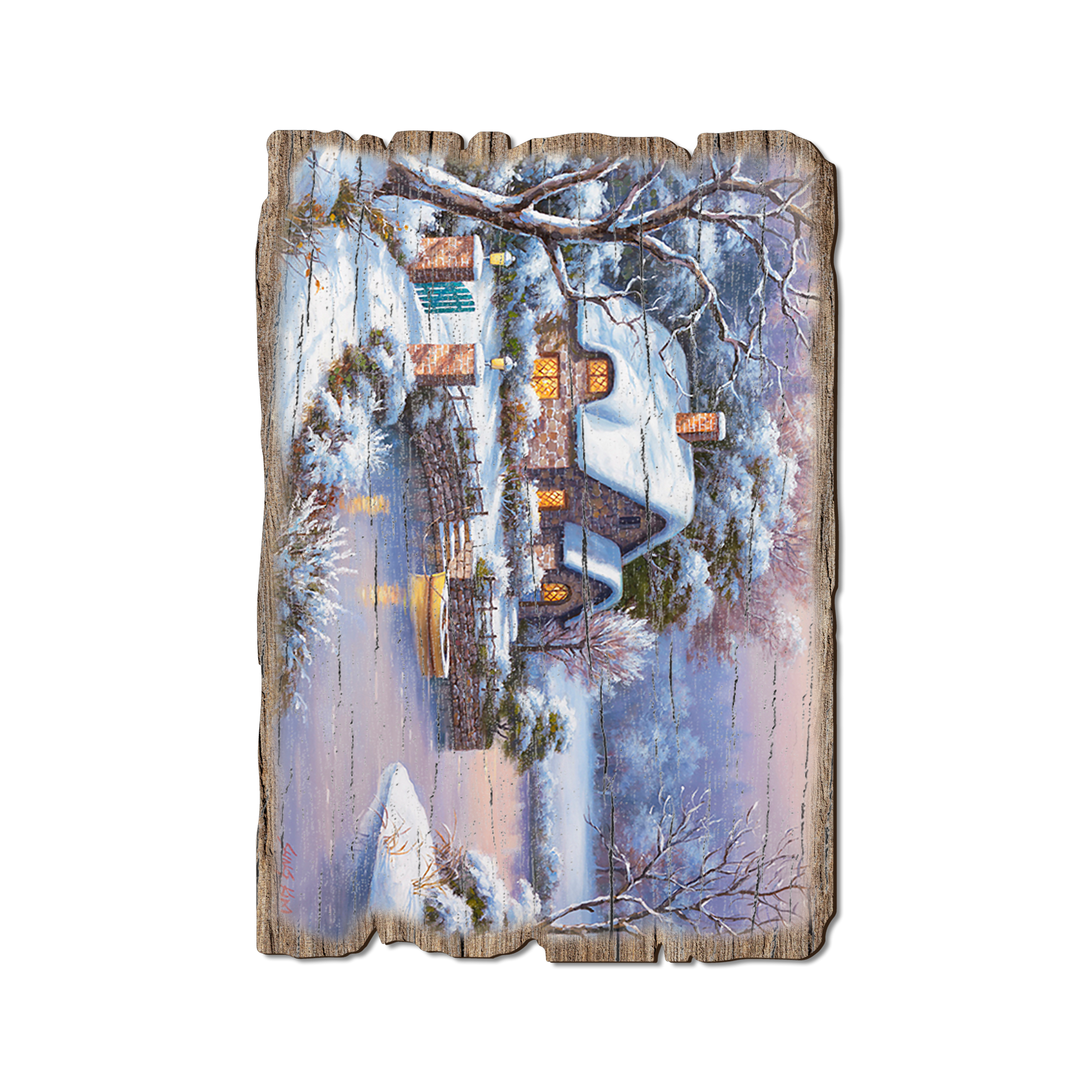 Greeting Card: Weathered Edge - Kim's Winter Cottage