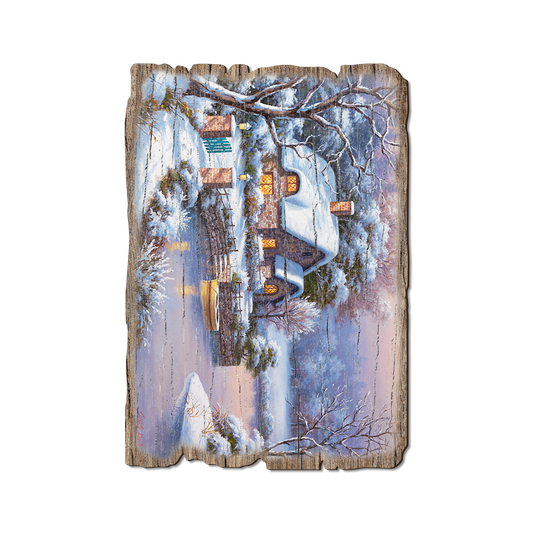 Greeting Card: Weathered Edge - Kim's Winter Cottage