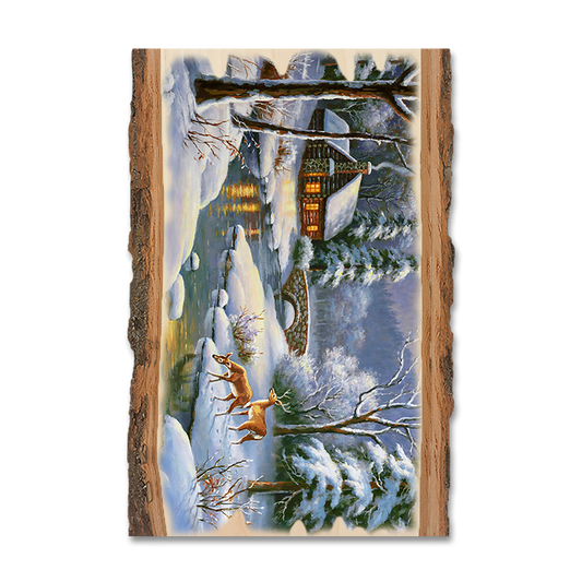 Greeting Card: Live Edge - Kim's Winter Deer
