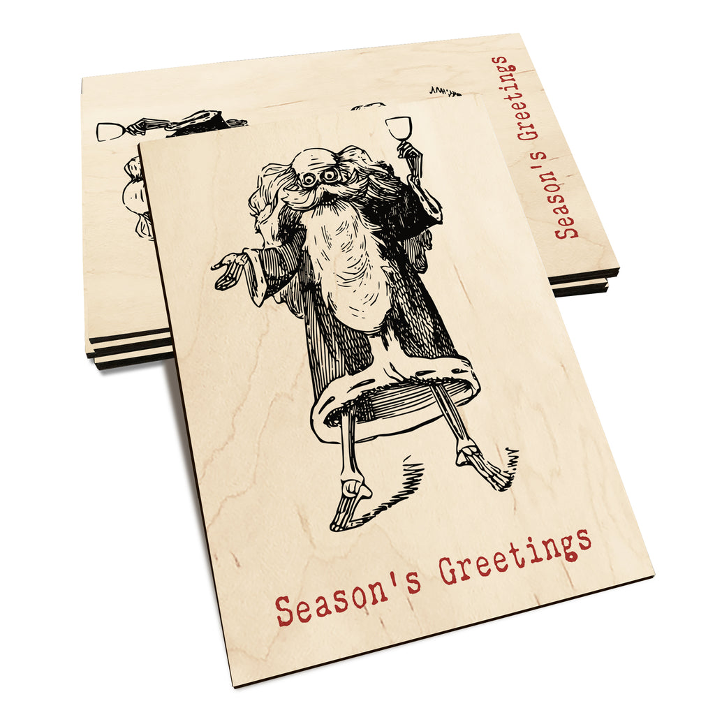 Santa Line Art - Holiday - Classic Edge Classic Edge Postcard (5pk // $2.80ea)