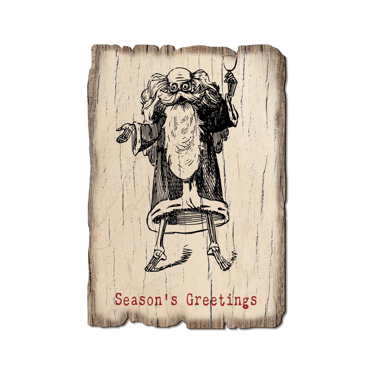 Santa Line Art - Rustic Edge Postcards & Magnets Rustic Edge Postcard (5pk // $2.80ea)