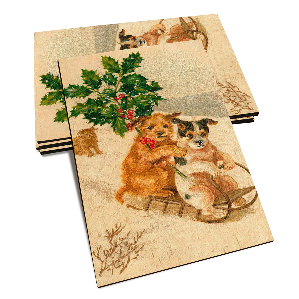 Sleigh Dogs - Holiday - Classic Edge Classic Edge Postcard (5pk // $2.80ea)