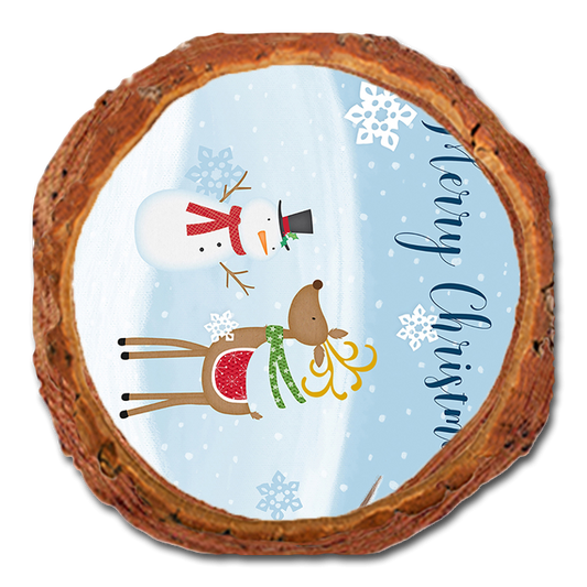 Coaster: Live Edge - Simple Merry Christmas (Pack of 5)