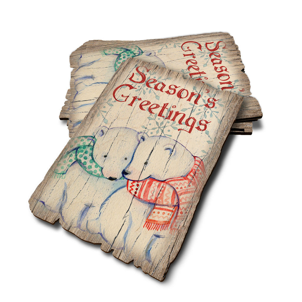 Snuggle Bears - Weathered Edge Rustic Edge Postcard (5pk // $2.80ea)