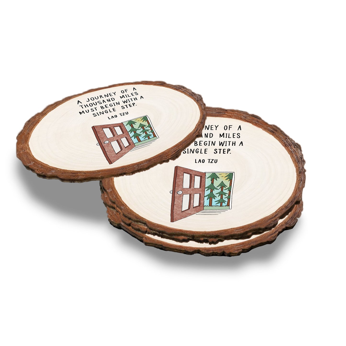 Single Step - Live Edge Live Edge Coaster (5pk // $2.80ea)