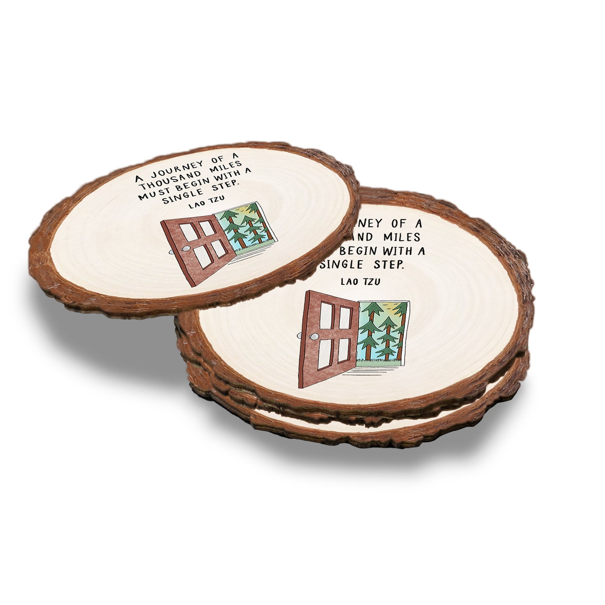 Single Step - Live Edge Live Edge Coaster (5pk // $2.80ea)