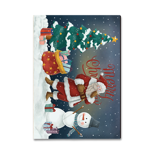 Magnet: Classic Edge - Santa & Snowman