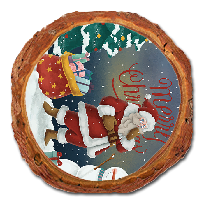 Coaster: Live Edge - Santa & Snowman (Pack of 5)