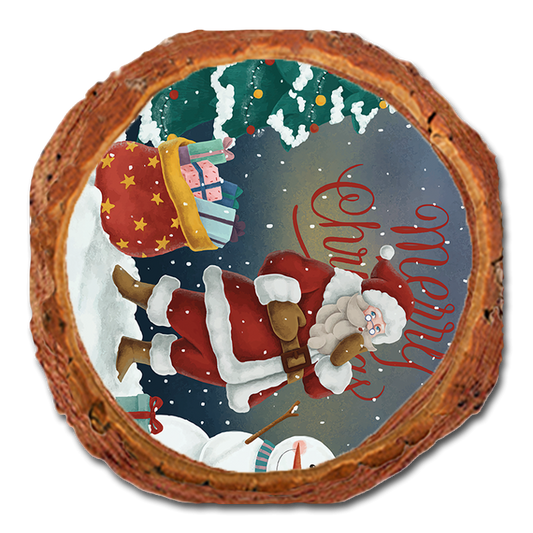 Coaster: Live Edge - Santa & Snowman (Pack of 5)