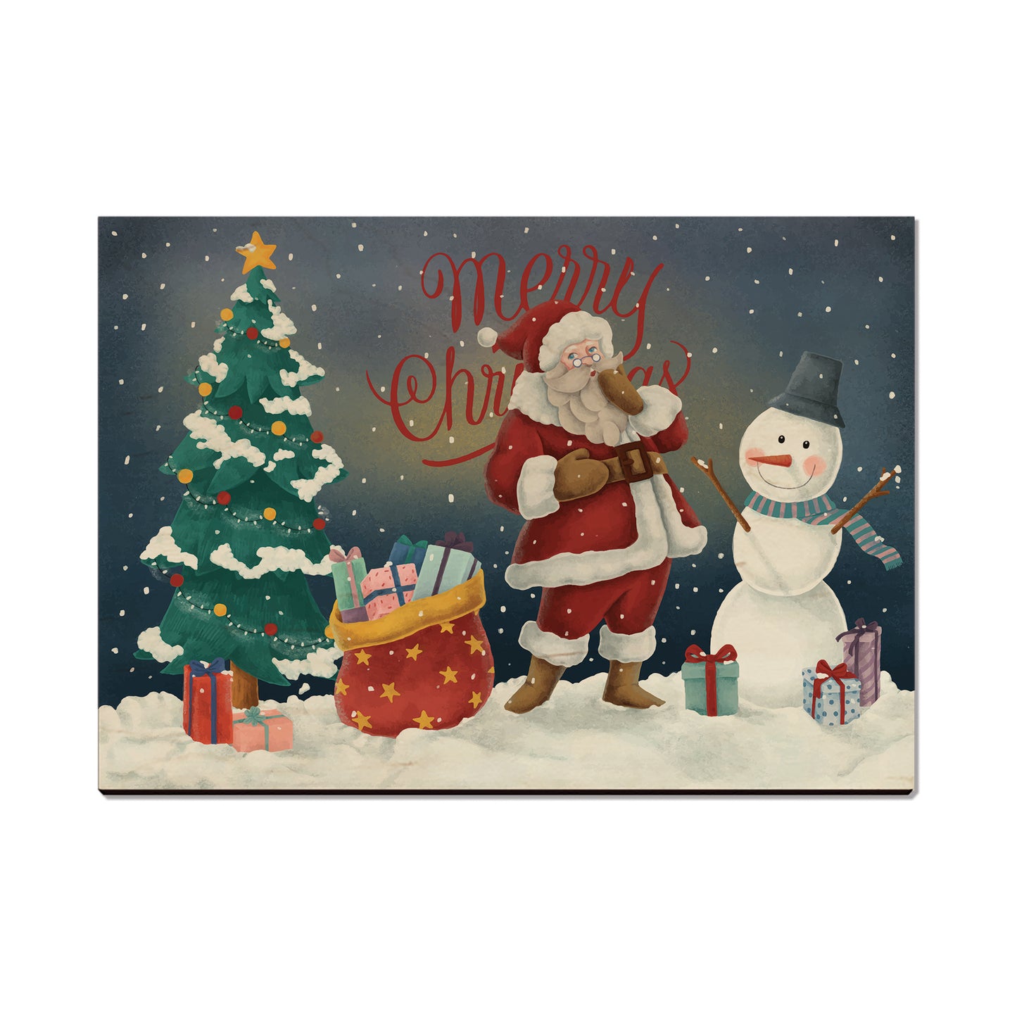 Santa & Snowman - Holiday - Classic Edge