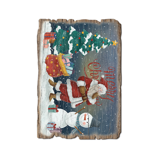 Greeting Card: Weathered Edge - Santa & Snowman (Pack of 5)