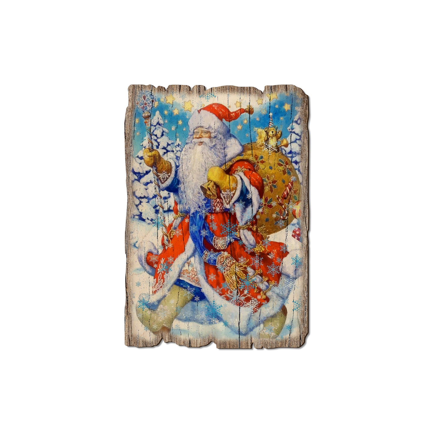 Santa Stroll - Rustic Edge Postcards & Magnets Rustic Edge Magnet (5pk // $2.80ea)