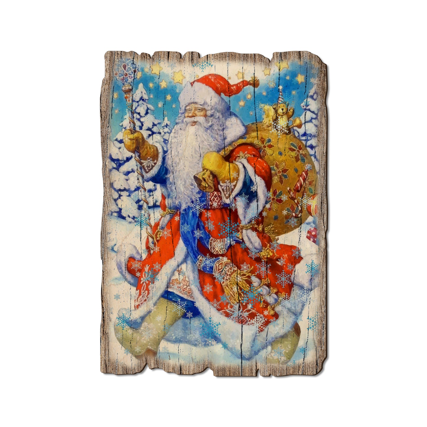 Santa Stroll - Rustic Edge Postcards & Magnets Rustic Edge Postcard (5pk // $2.80ea)