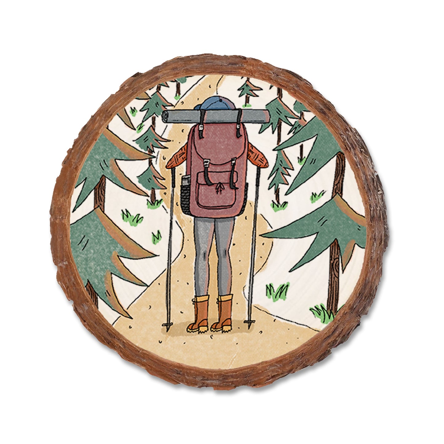 Trail Hiking - Live Edge Live Edge Coaster (5pk // $2.80ea)