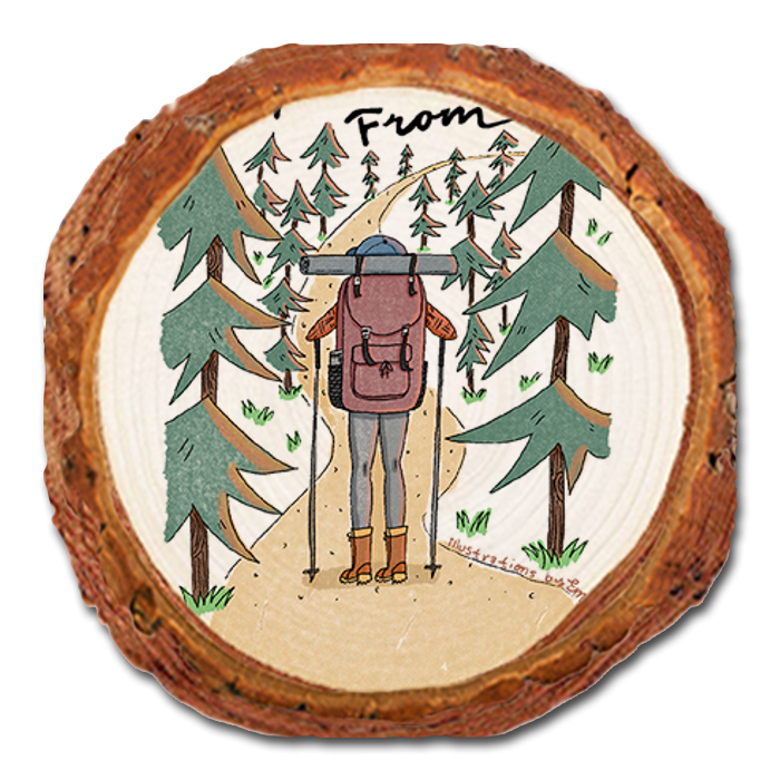 Coaster: Live Edge - Trail Hiking (Pack of 5)